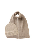 Donegal Cashmere Cream Hat & Scarf Gift Set