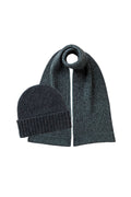 Donegal Cashmere Grey Hat & Scarf Gift Set
