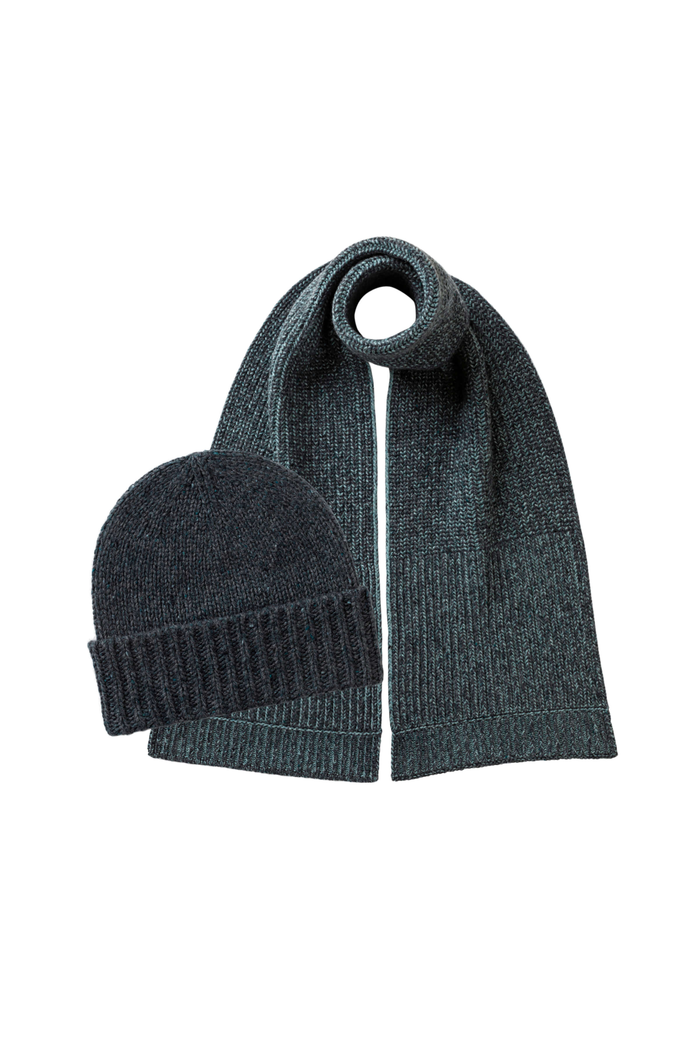 Donegal Cashmere Grey Hat & Scarf Gift Set