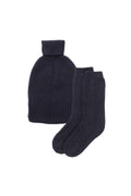 Cashmere Navy Hot Water Bottle Gift Set