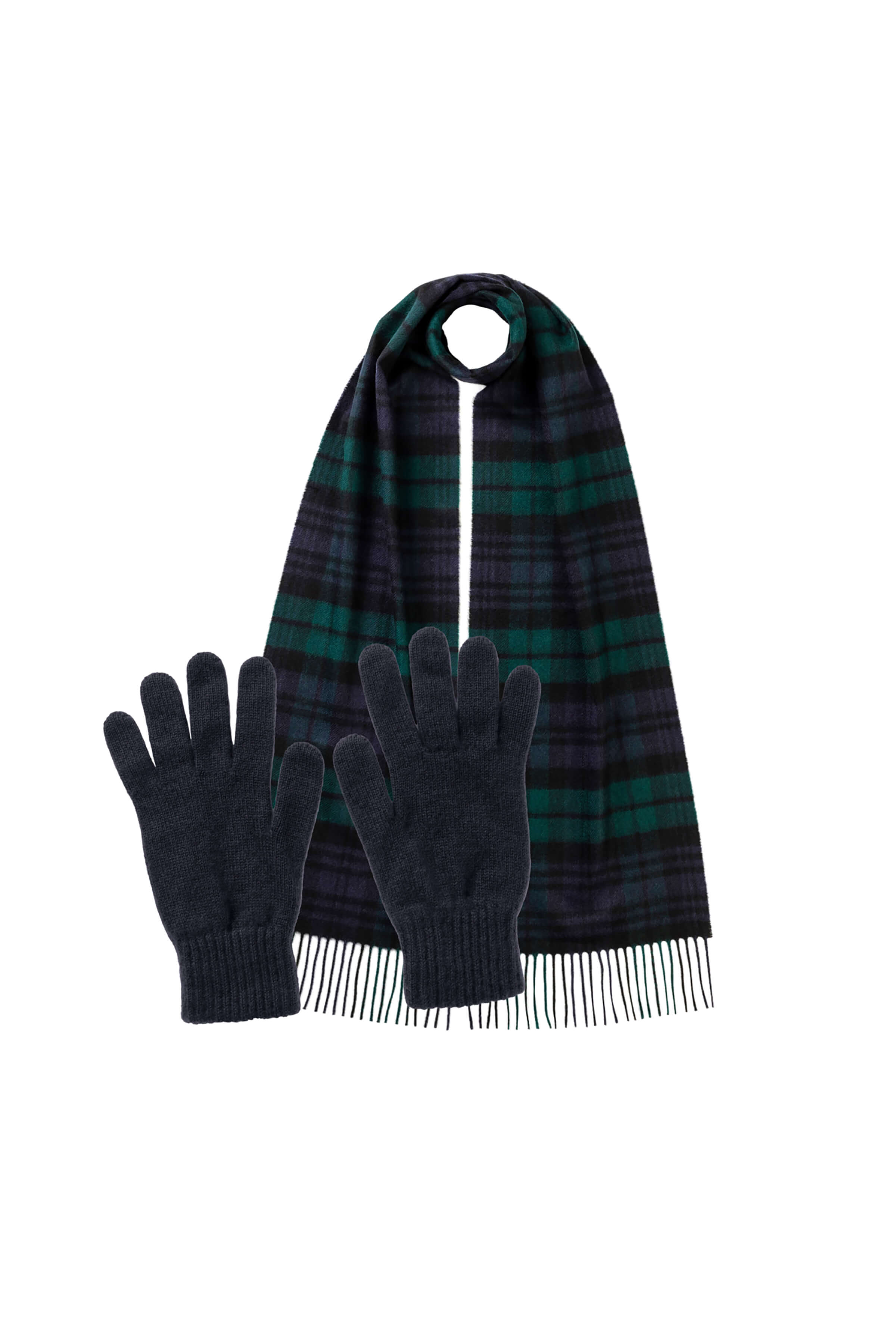Men's Black Watch Cashmere Accessories Gift Set