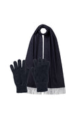 Men's Navy Cashmere Accessories Gift Set