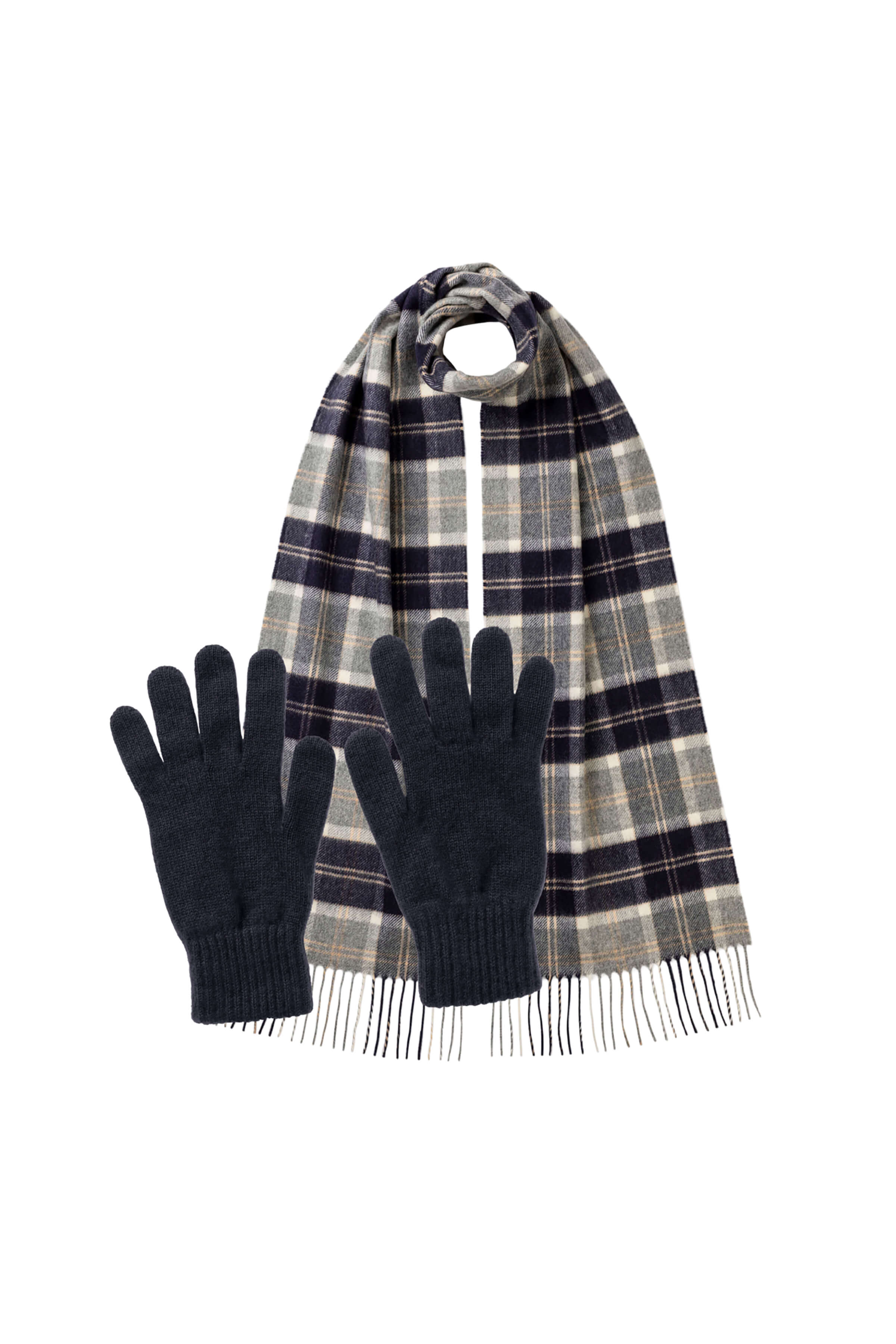 Men's Silver Bannockbane Cashmere Accessories Gift Set