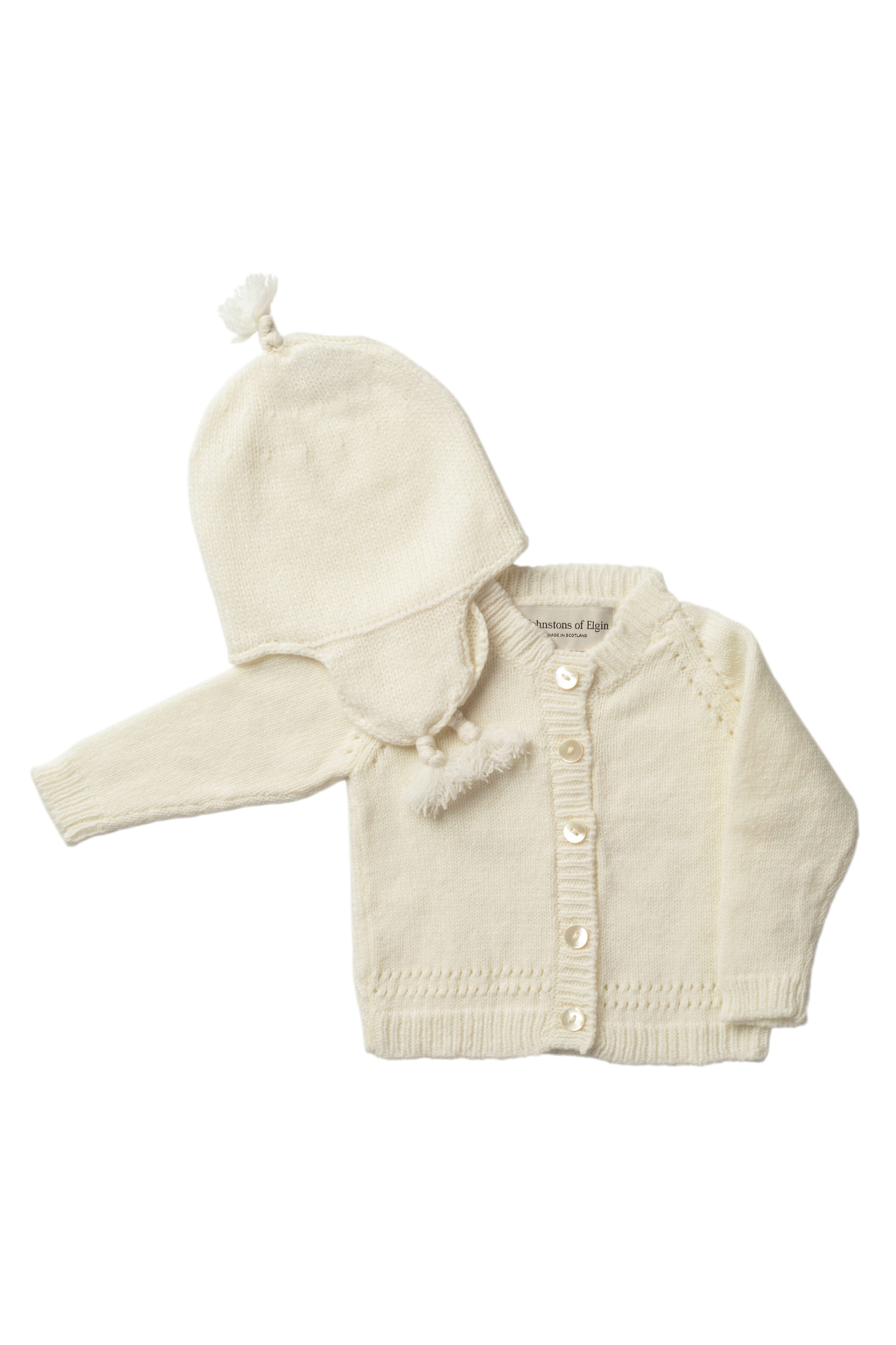 Baby's White Cashmere Cardigan Gift Set