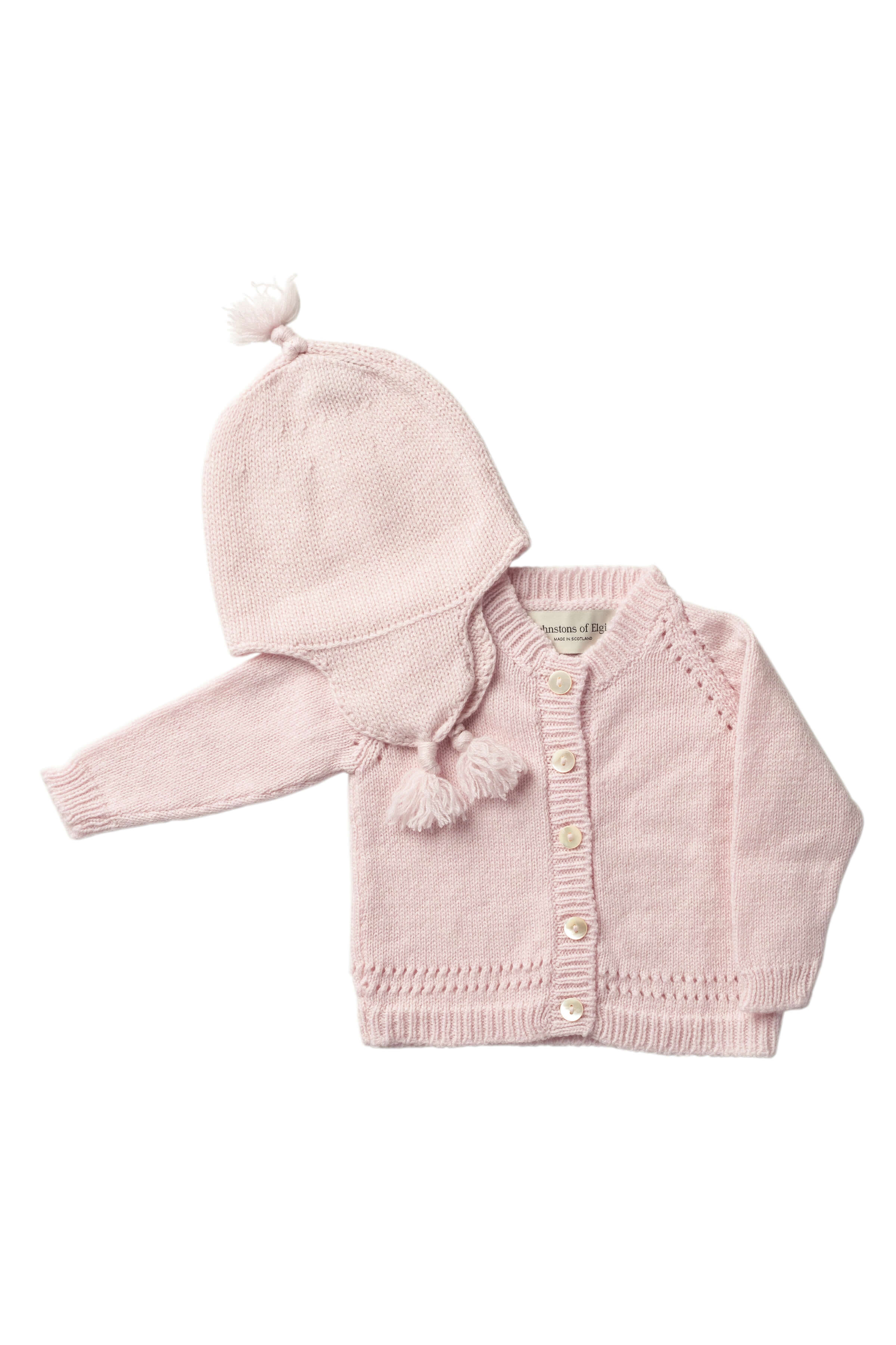 Baby's Pink Cashmere Cardigan Gift Set