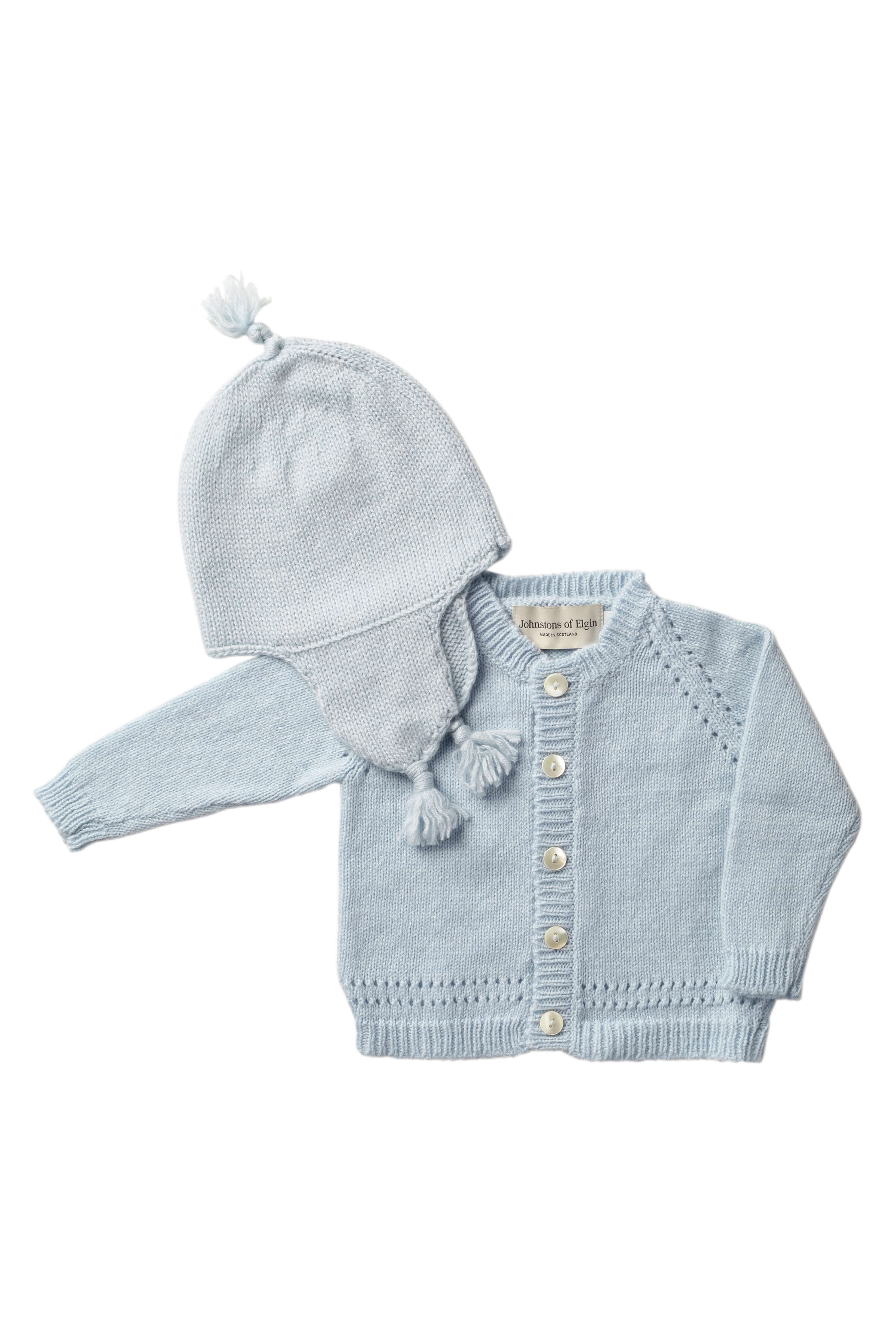 Baby's Blue Cashmere Cardigan Gift Set