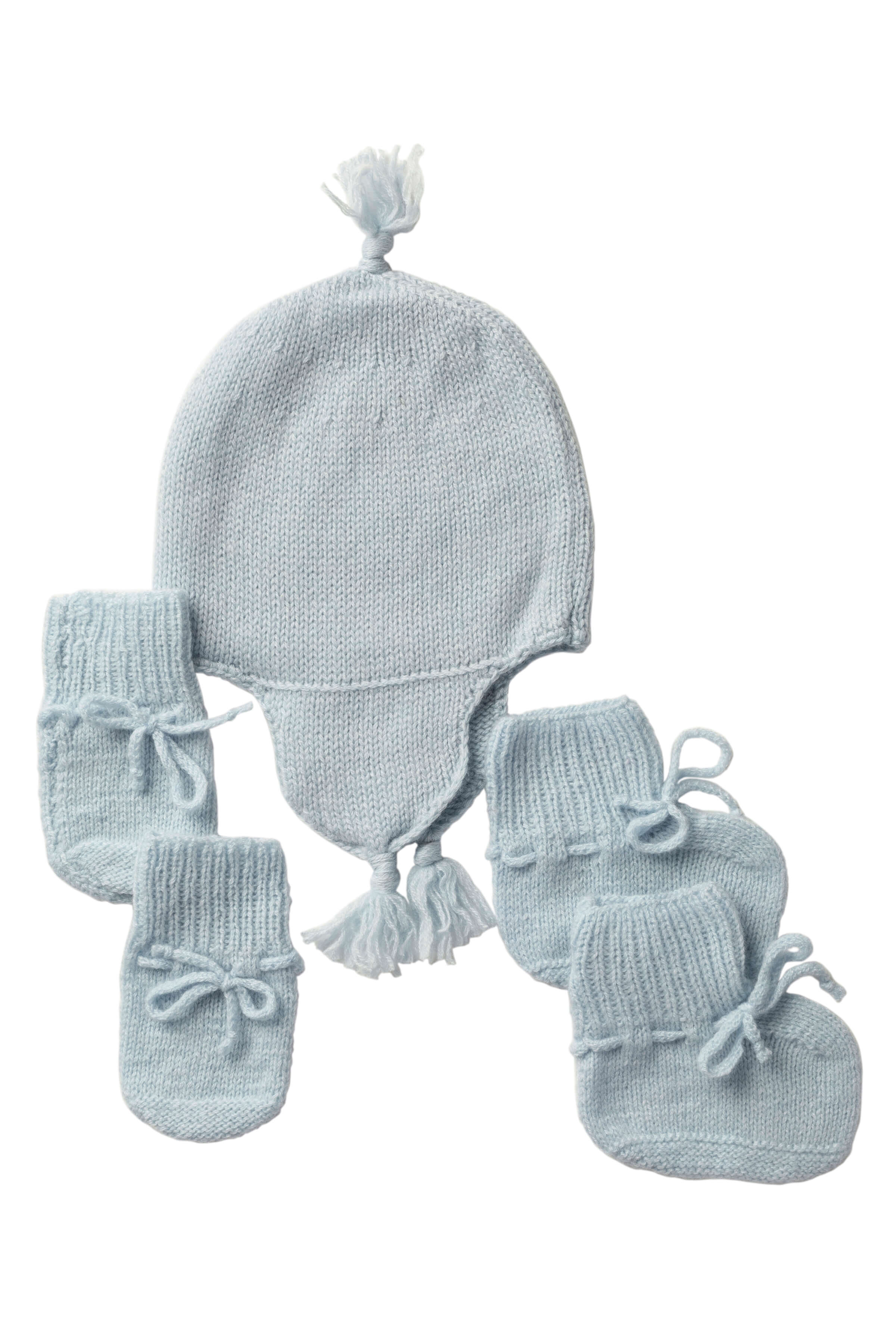 Baby's Blue Cashmere Accessories Gift Set