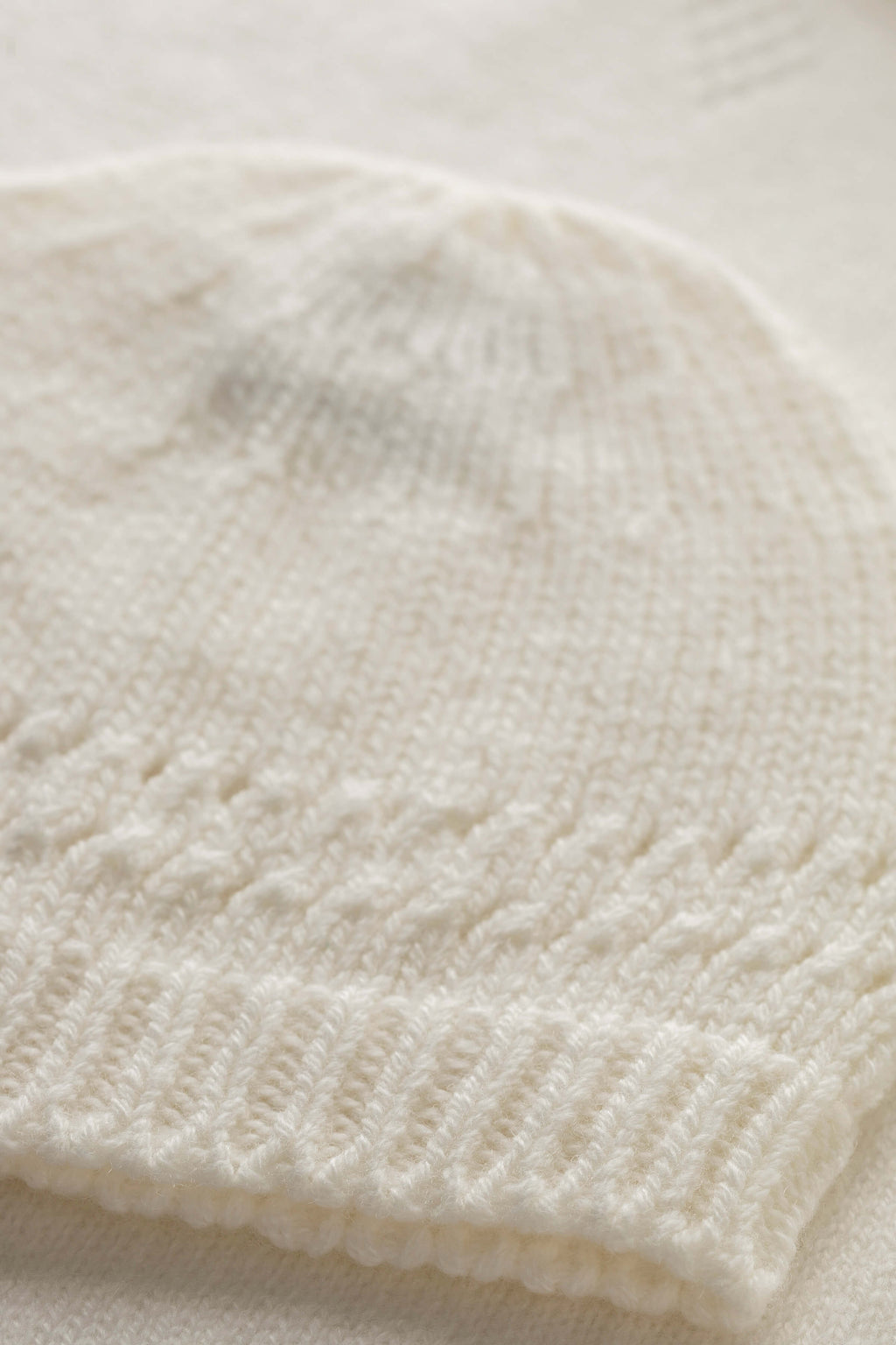 White Cashmere Baby Beanie