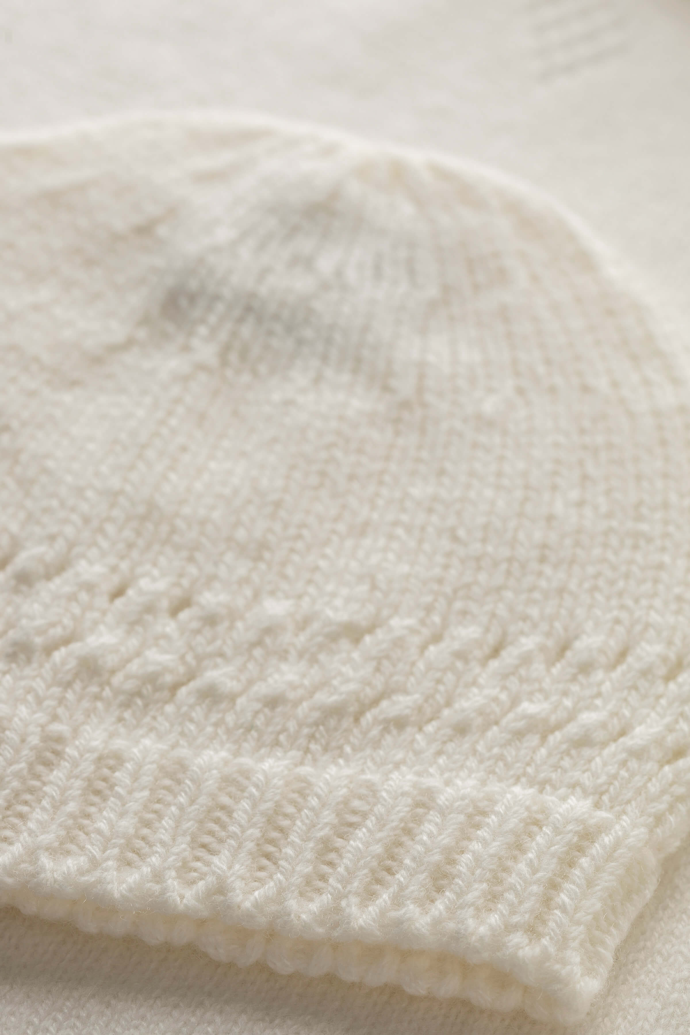 White Cashmere Baby Beanie