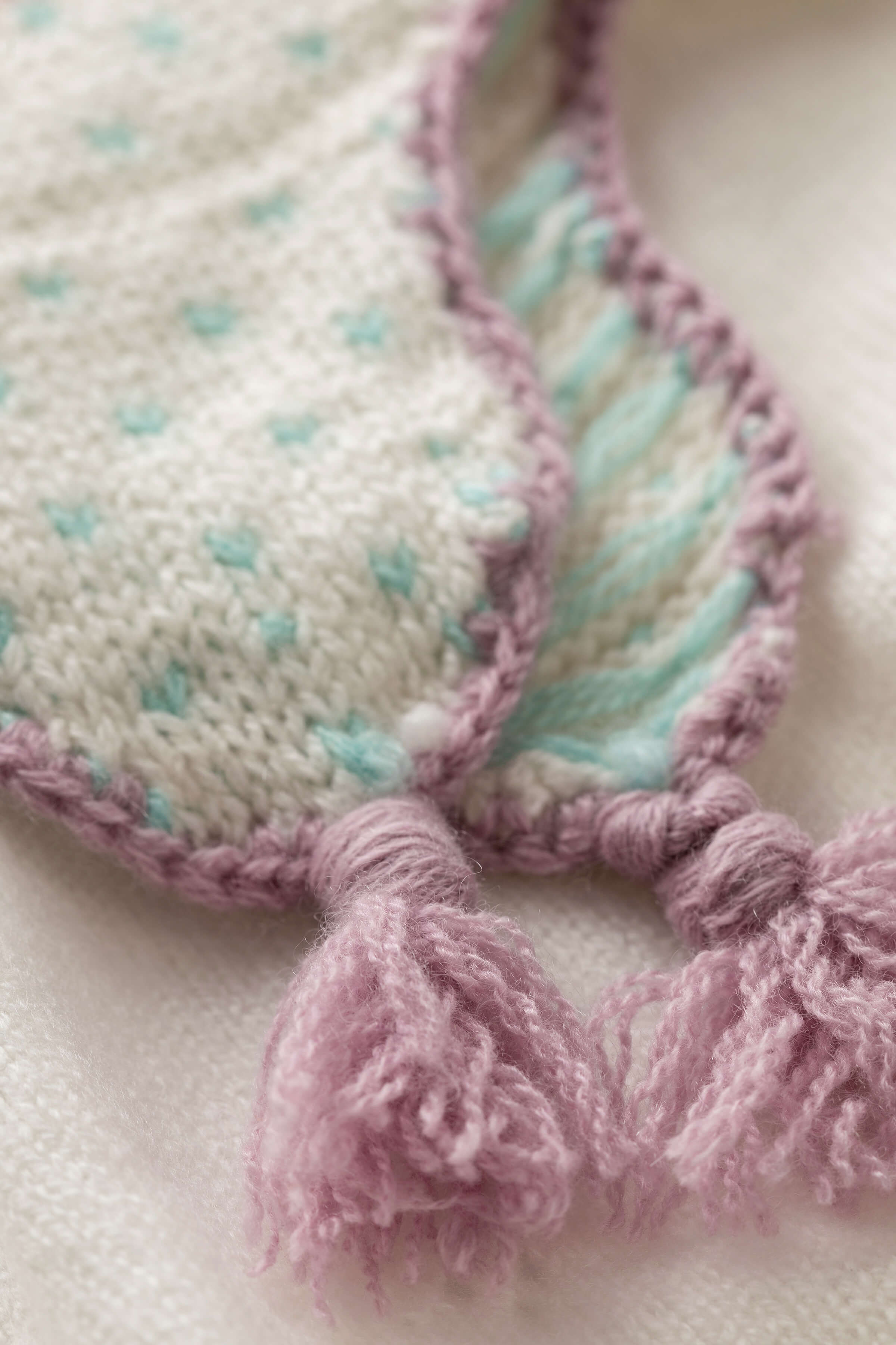 Pink Cashmere Fairisle Baby Hat