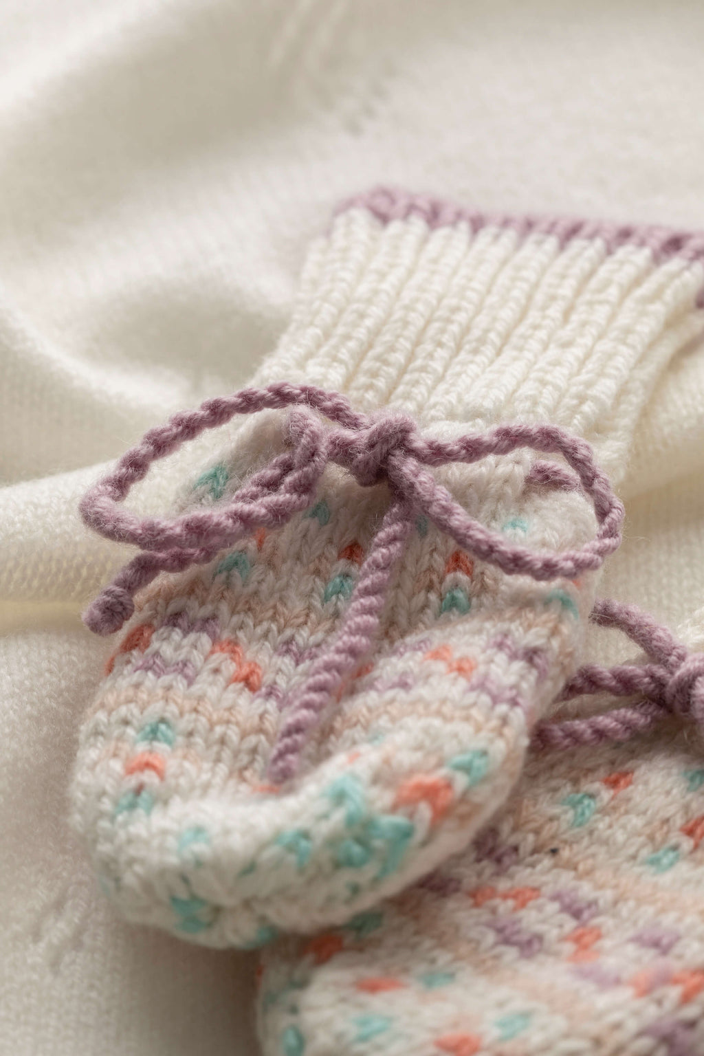 Pink Cashmere Fairisle Baby Mittens