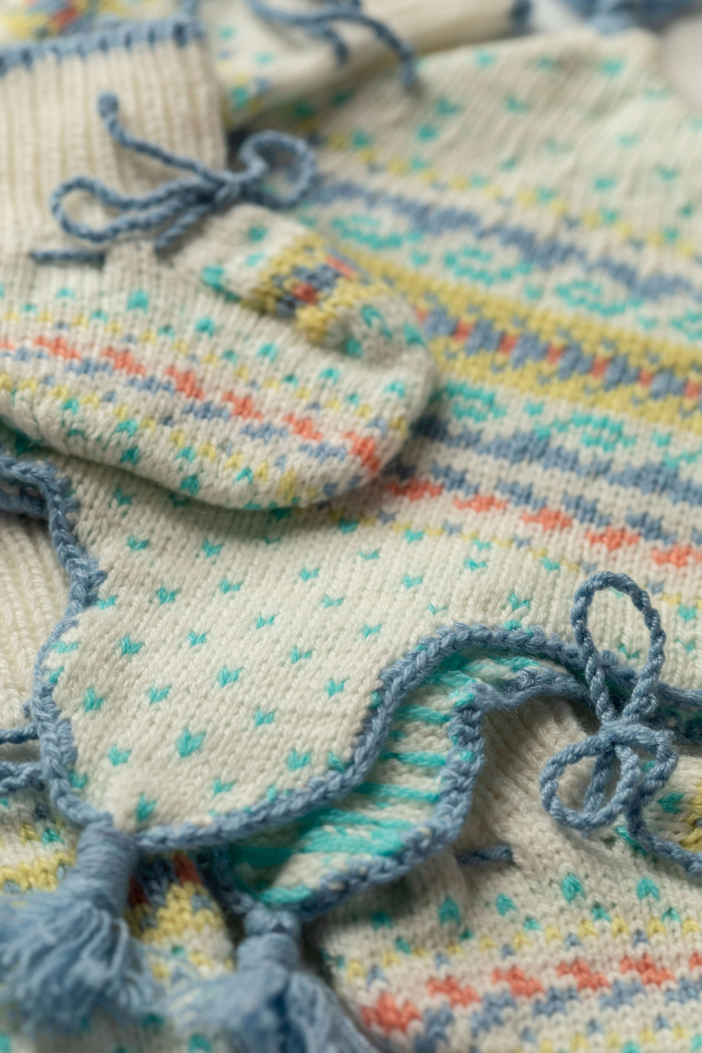 Baby's Blue Fairisle Accessories Gift Set