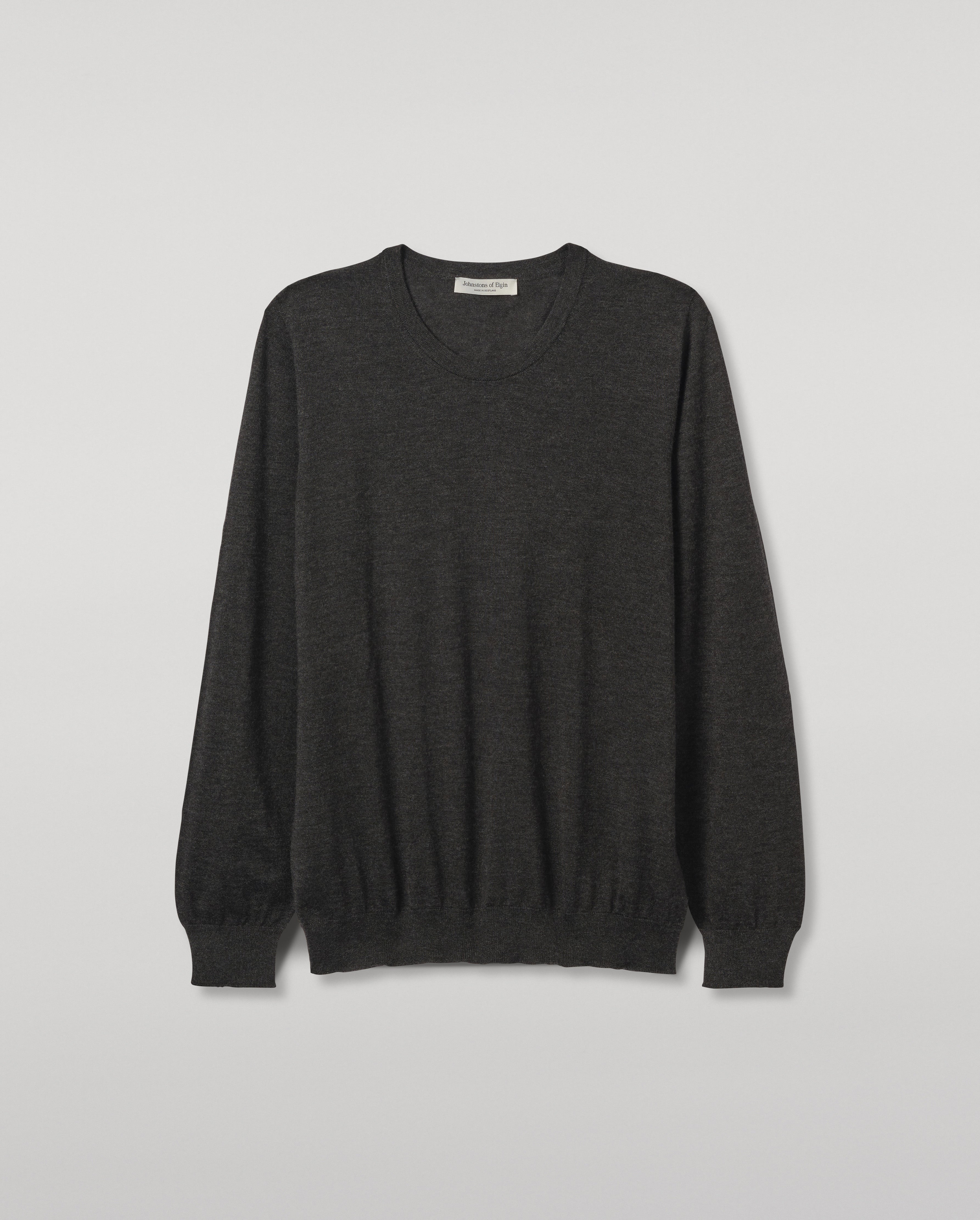 Fin Dark Grey Superfine Cashmere Jumper