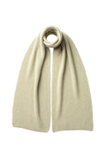 Ribbed Light Green Cashmere Scarf
