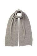 Light Grey Cashmere Ribbed Scarf