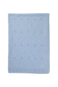 Pointelle Blue Cashmere Baby Blanket