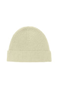 Green Ribbed Cashmere Beanie