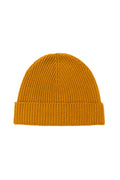 Ribbed Yellow Cashmere Beanie