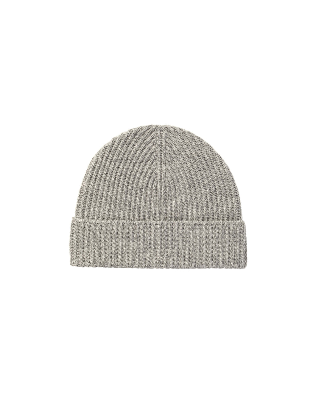 Ribbed Cashmere Grey Scarf & Beanie Gift Set