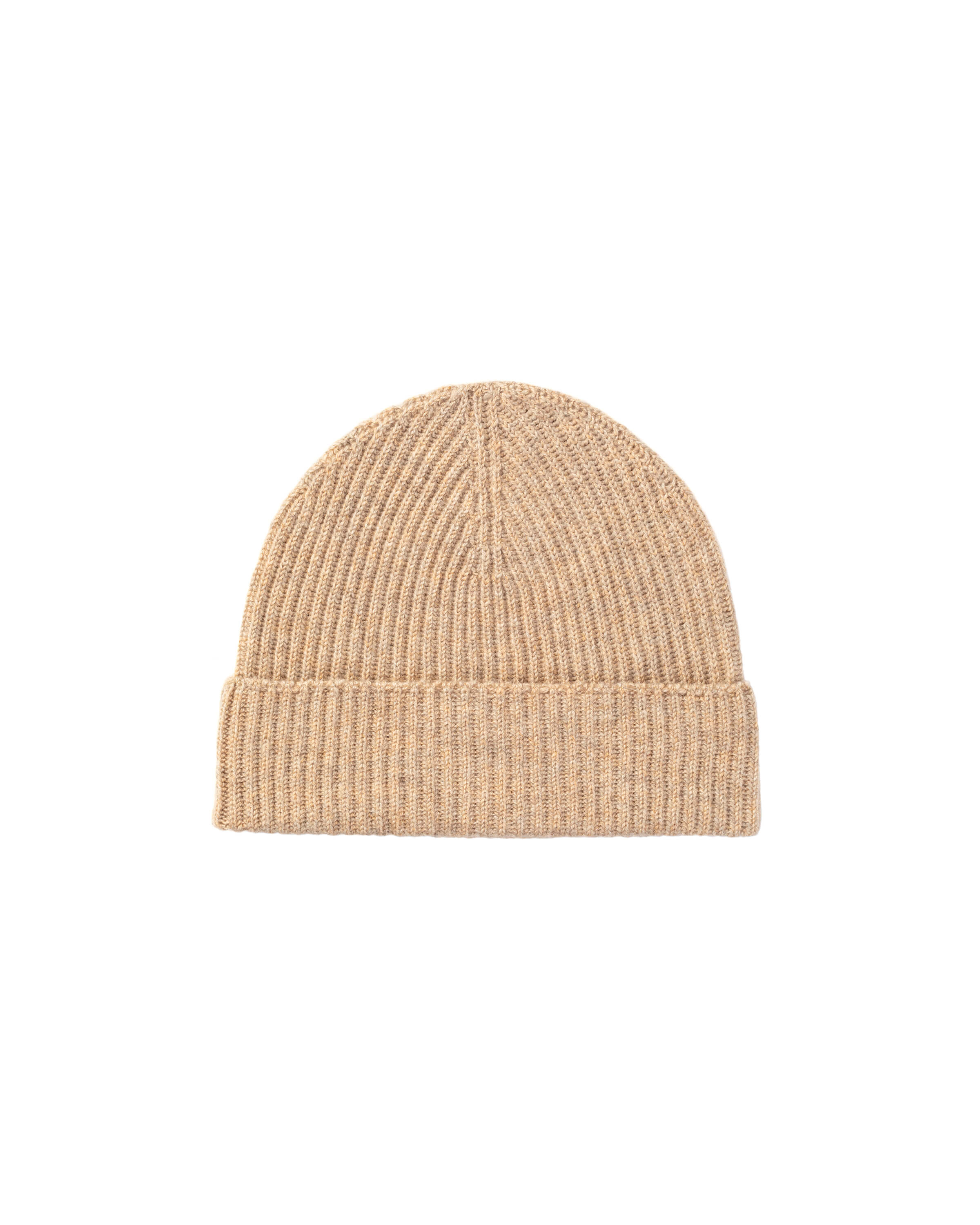 Ribbed Cashmere Natural Scarf & Beanie Gift Set