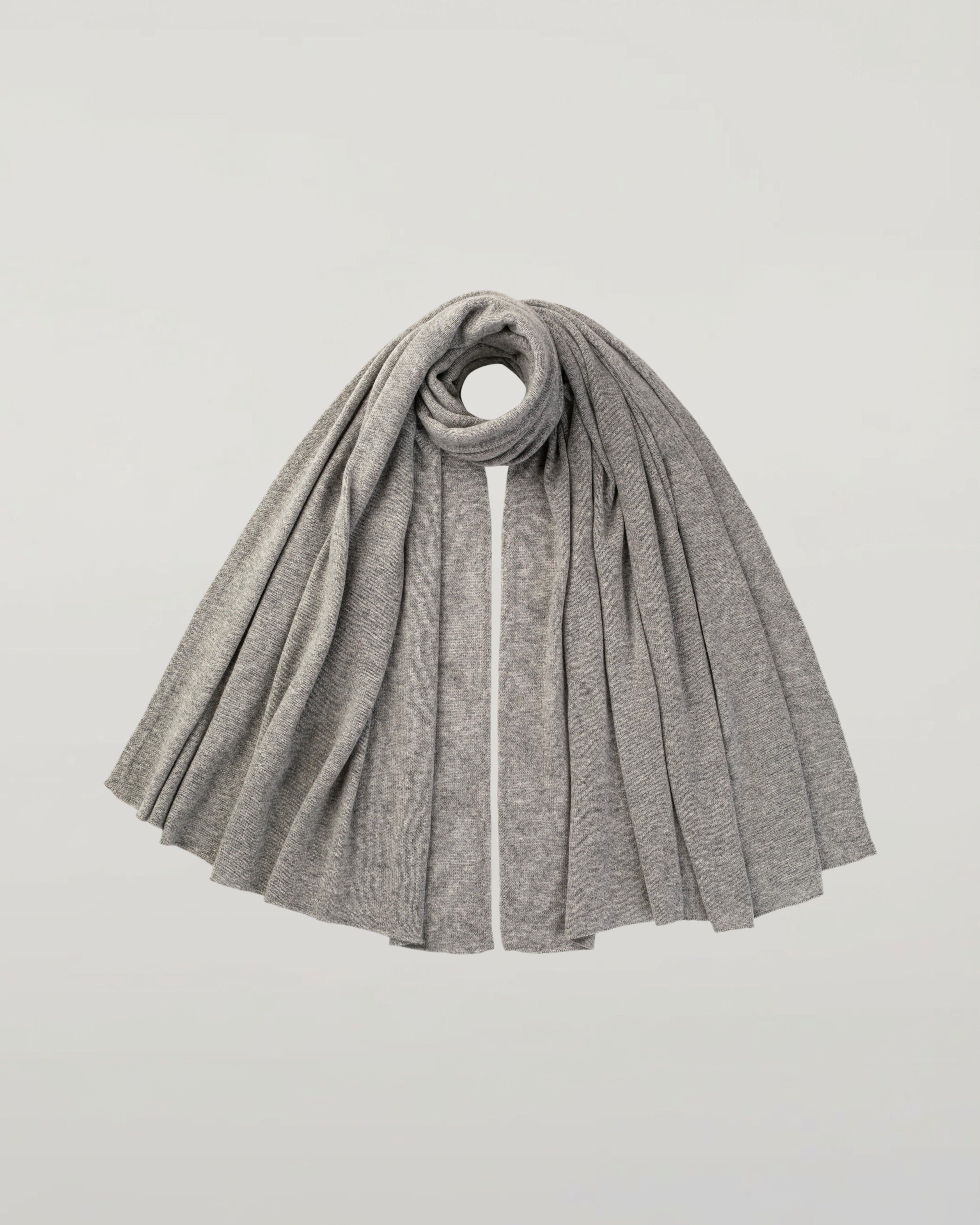 Gauzy Cashmere Light Grey Travel Stole