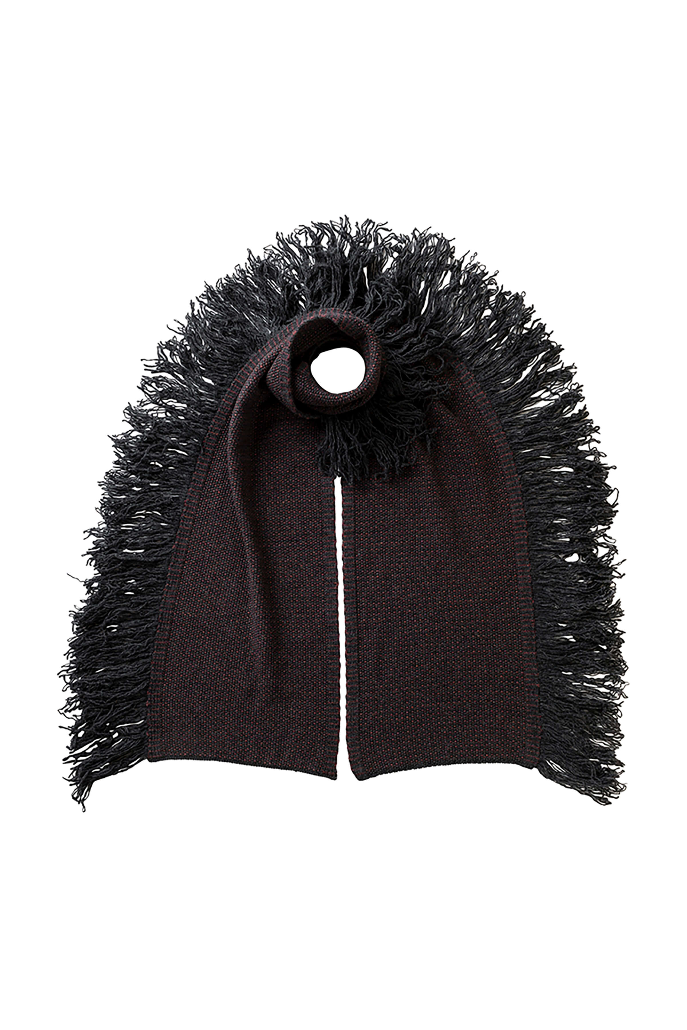 Fringed Cashmere Charcoal Scarf