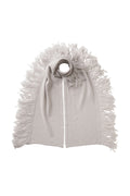 Fringed Cashmere White Scarf