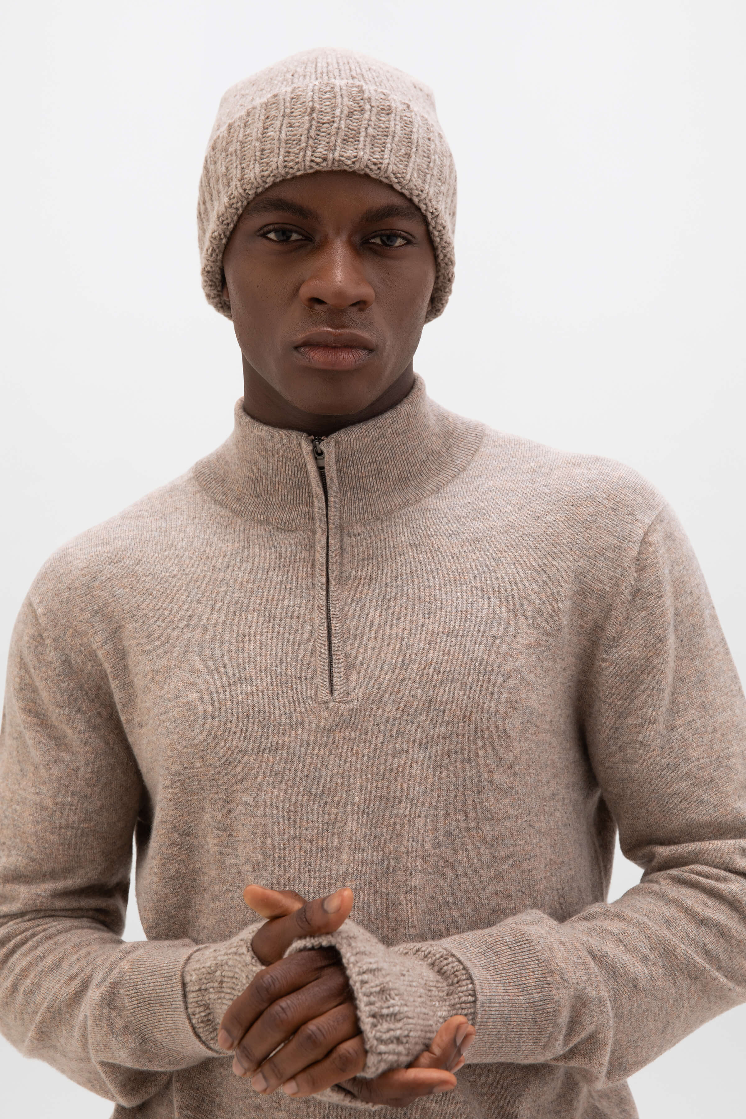 Donegal Cashmere Light Brown Wrist Warmers