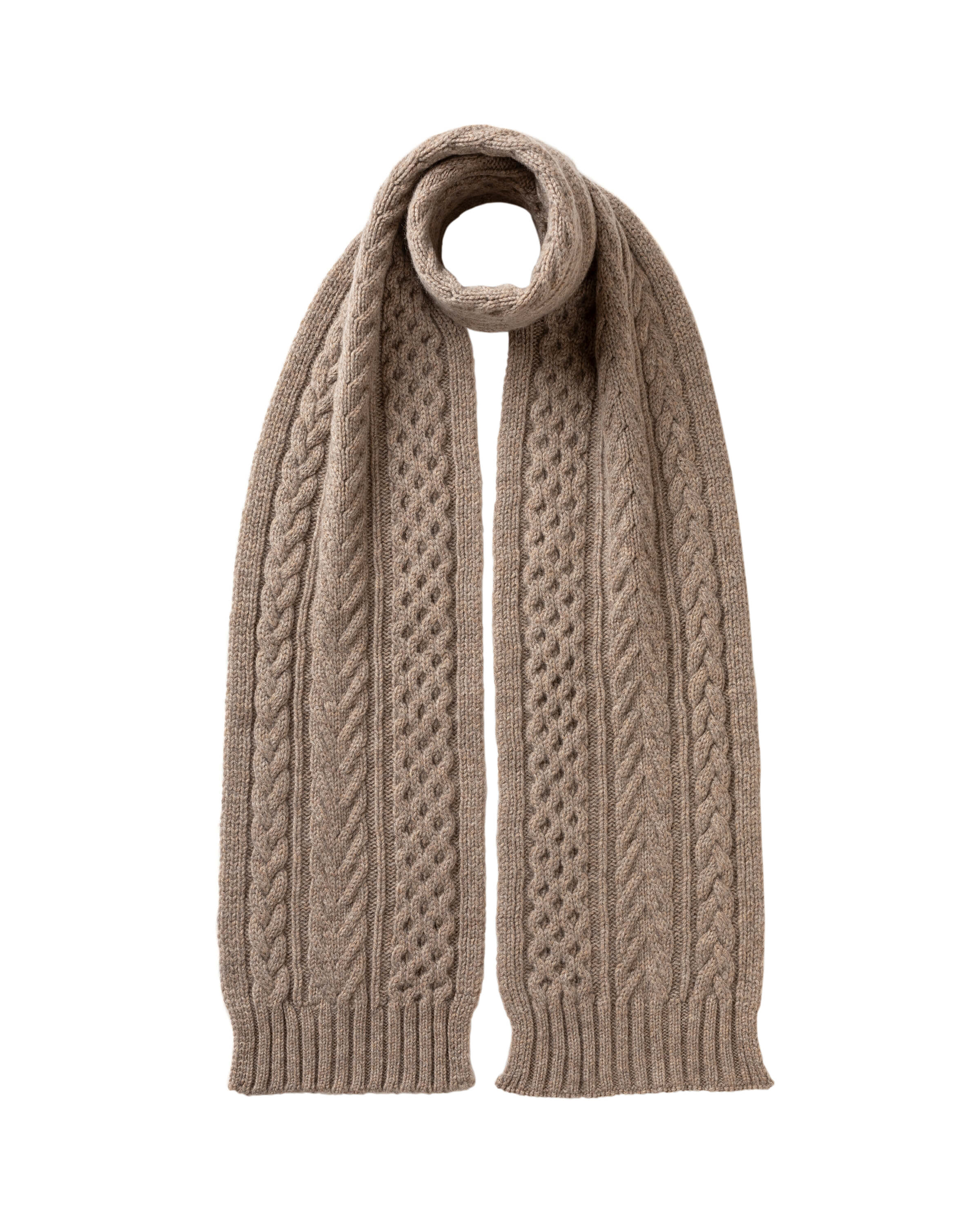 Aran Cashmere Natural Hat & Scarf Gift Set