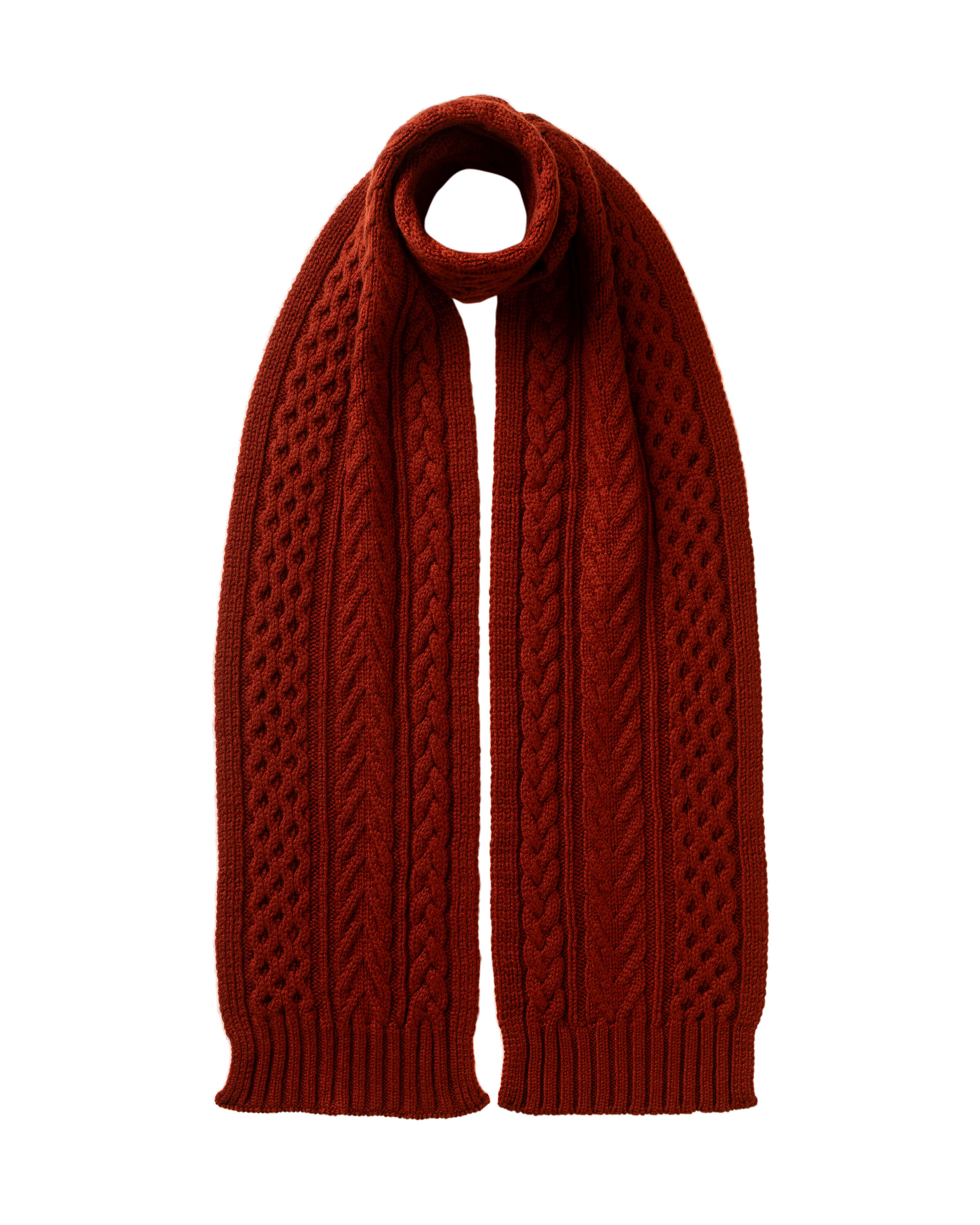 Aran Cashmere Red Hat & Scarf Gift Set
