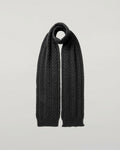 Aran Cable Charcoal Cashmere Scarf