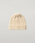 Aran Cable Cream Cashmere Beanie