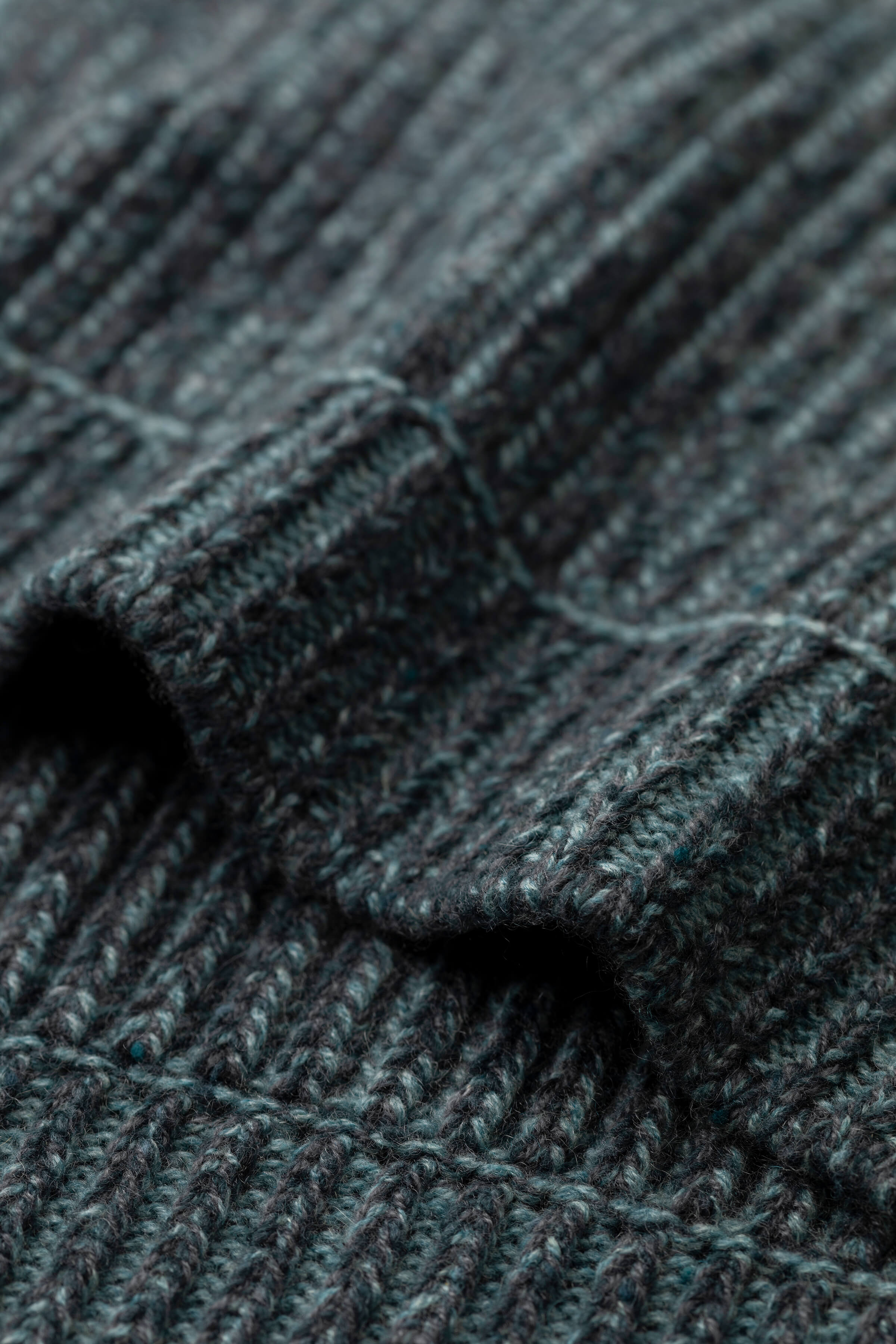 Donegal Cashmere Blue Knitted Scarf
