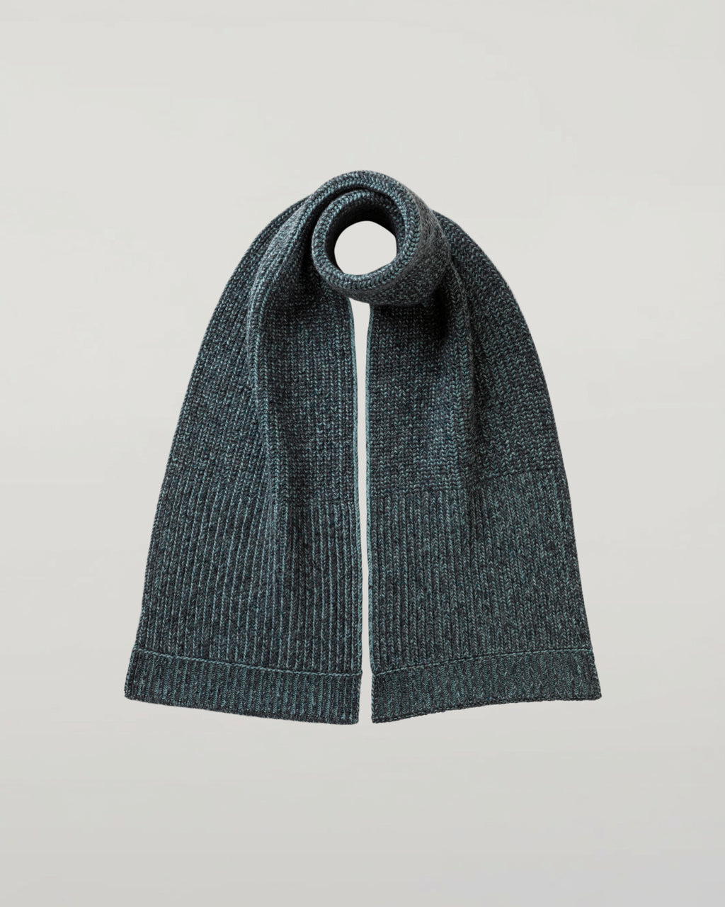 Donegal Cashmere Blue Knitted Scarf