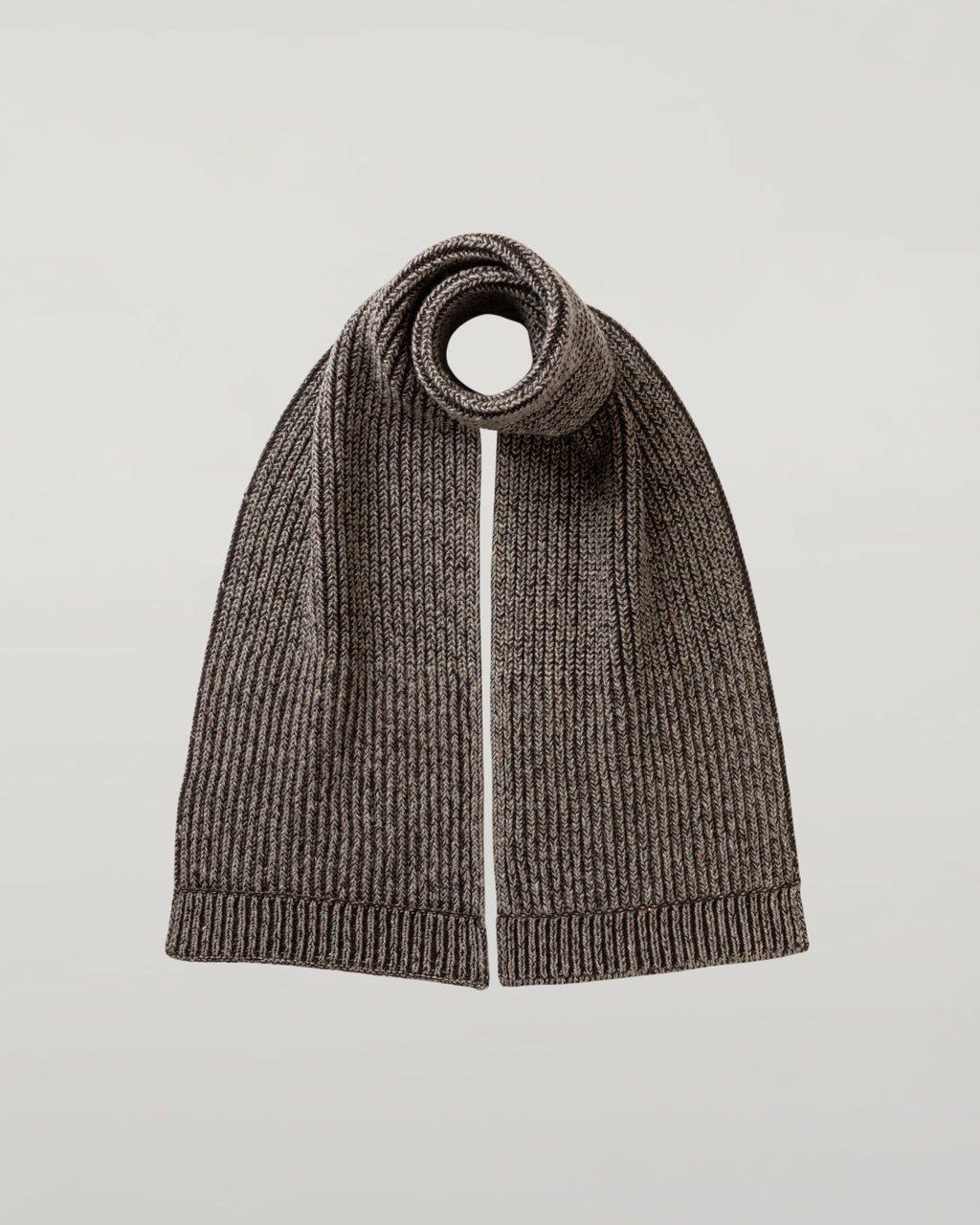 Donegal Cashmere Brown Knitted Scarf