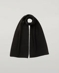 Ribbed Black Cashmere Scarf