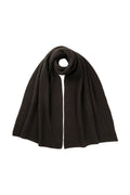 Cardigan Stitch Dark Grey Cashmere Scarf