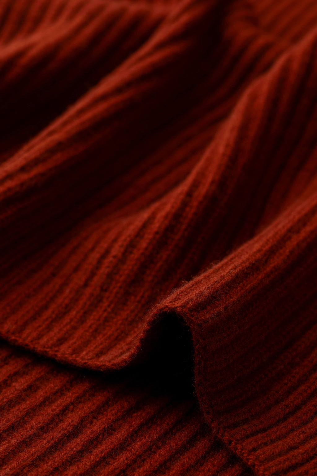 Cardigan Stitch Dark Red Cashmere Scarf