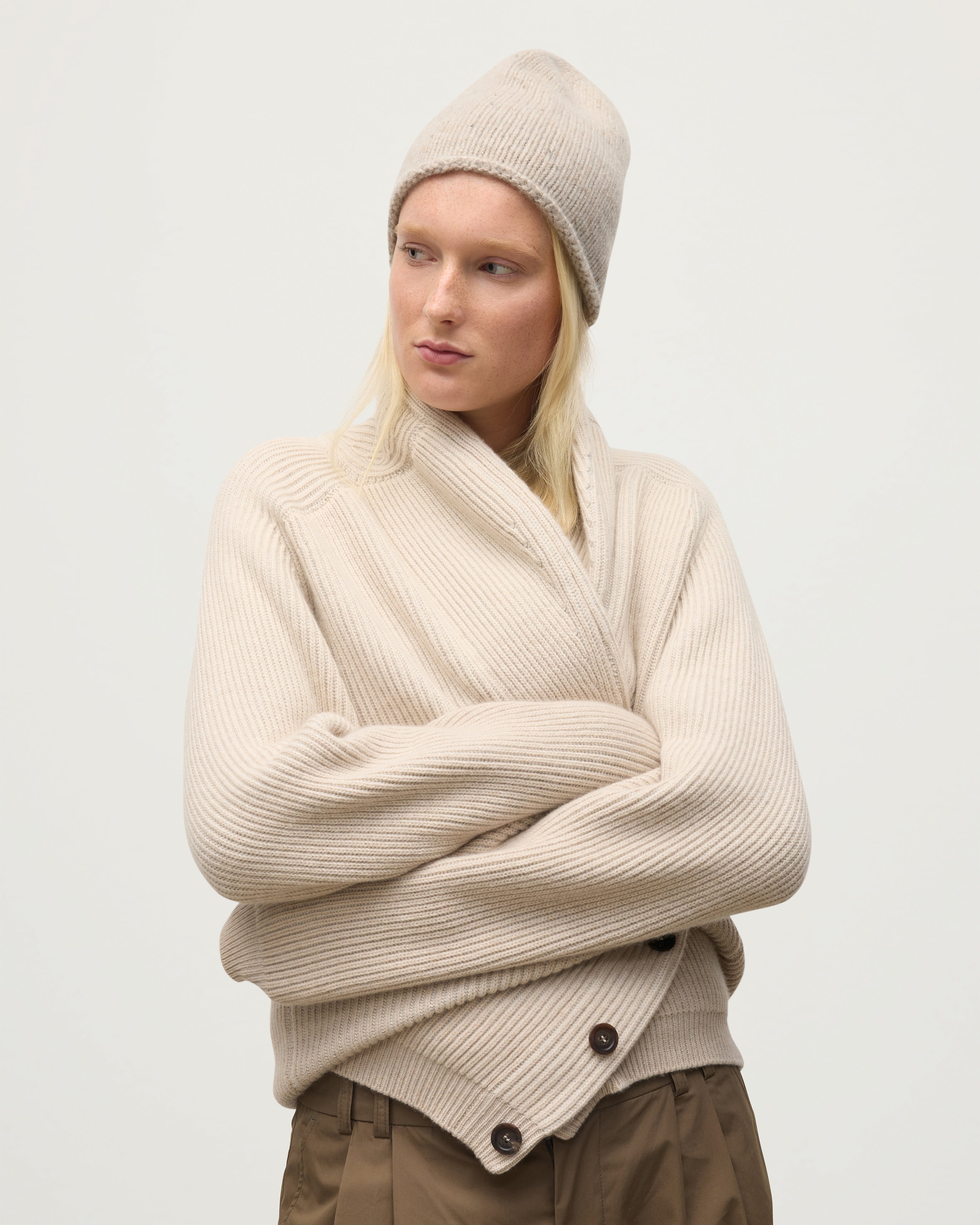 Tiree Natural Cashmere Beanie
