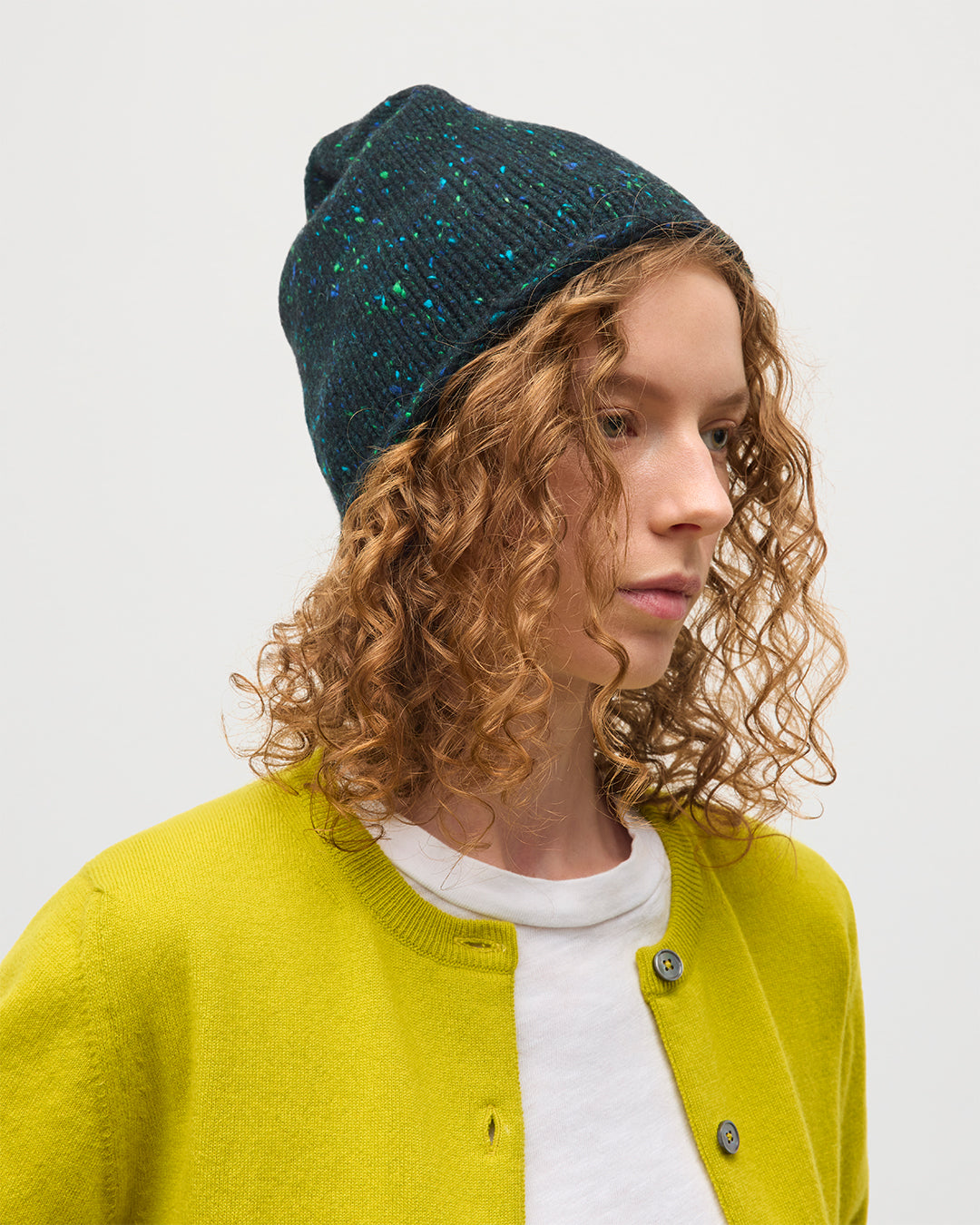 Tiree Green Donegal Cashmere Beanie