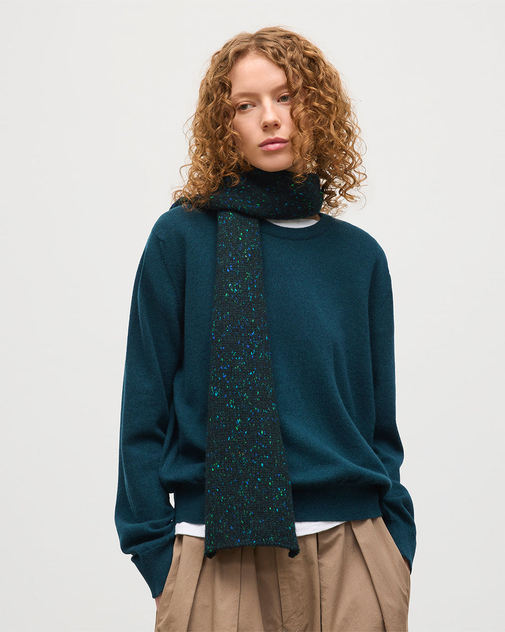 Tiree Green Donegal Cashmere Scarf