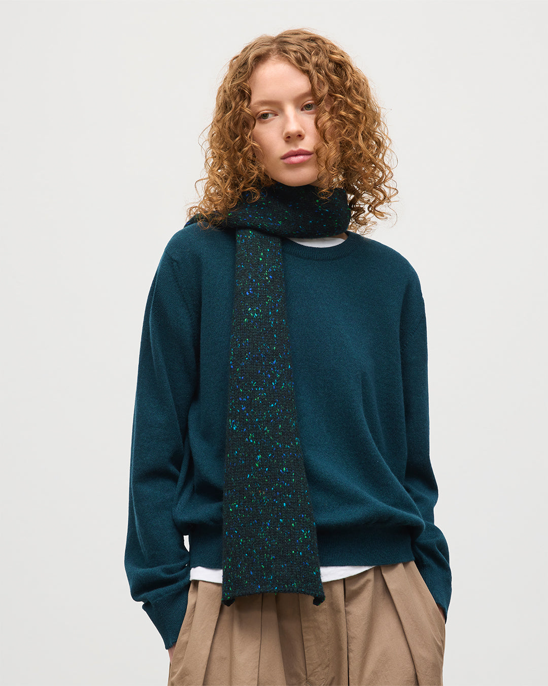 Tiree Green Donegal Cashmere Scarf