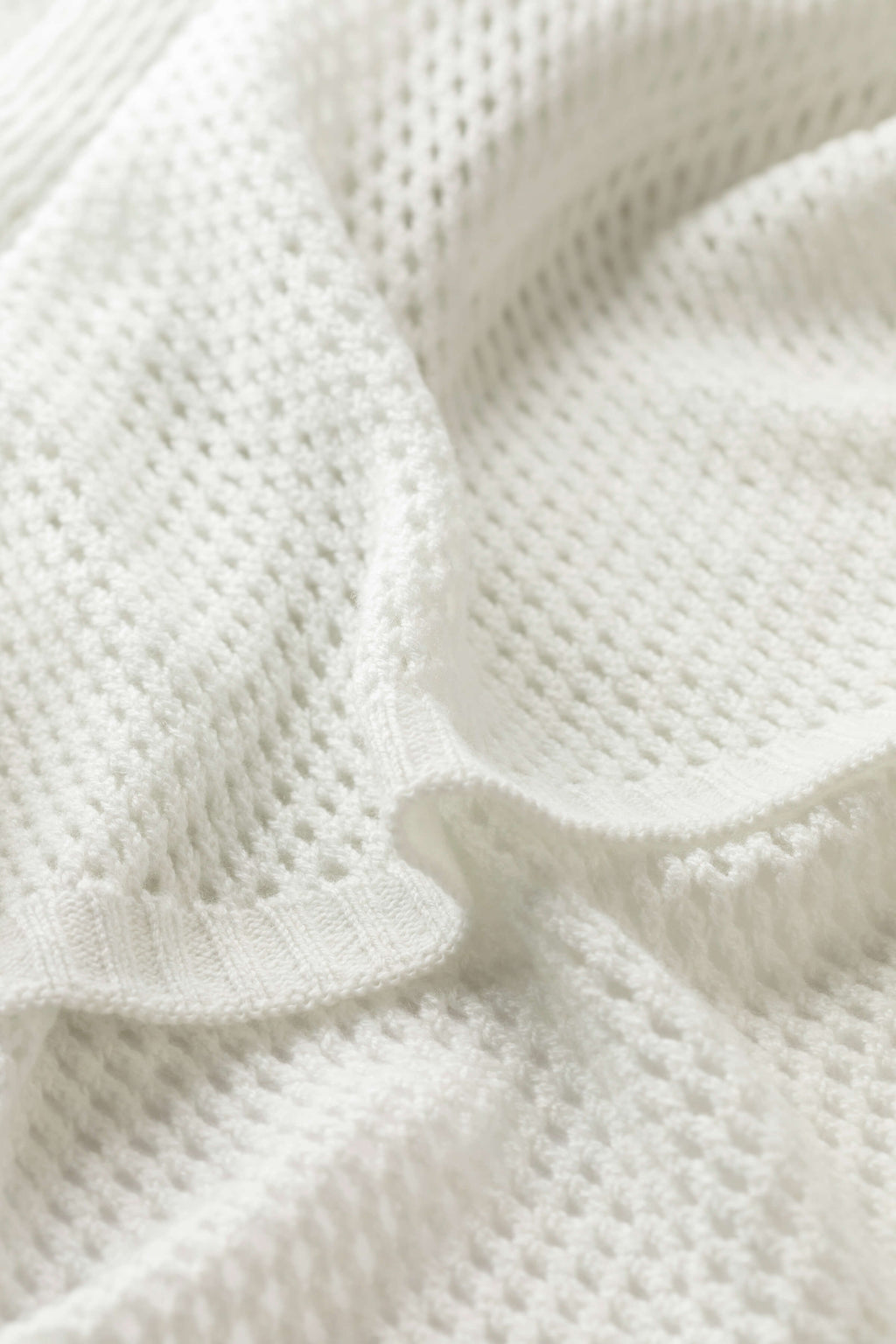 Crochet White Cashmere Stole