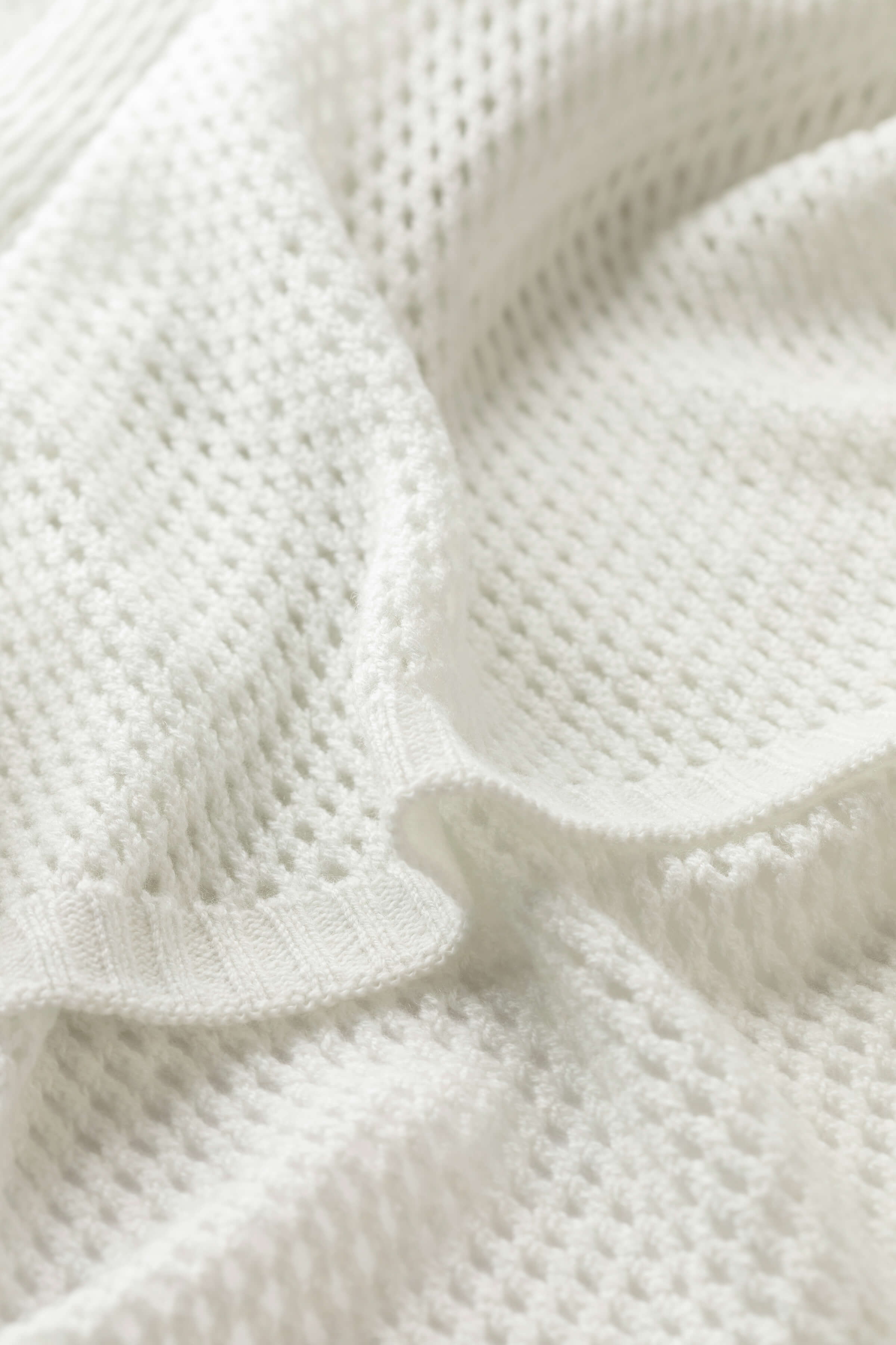 Crochet White Cashmere Stole