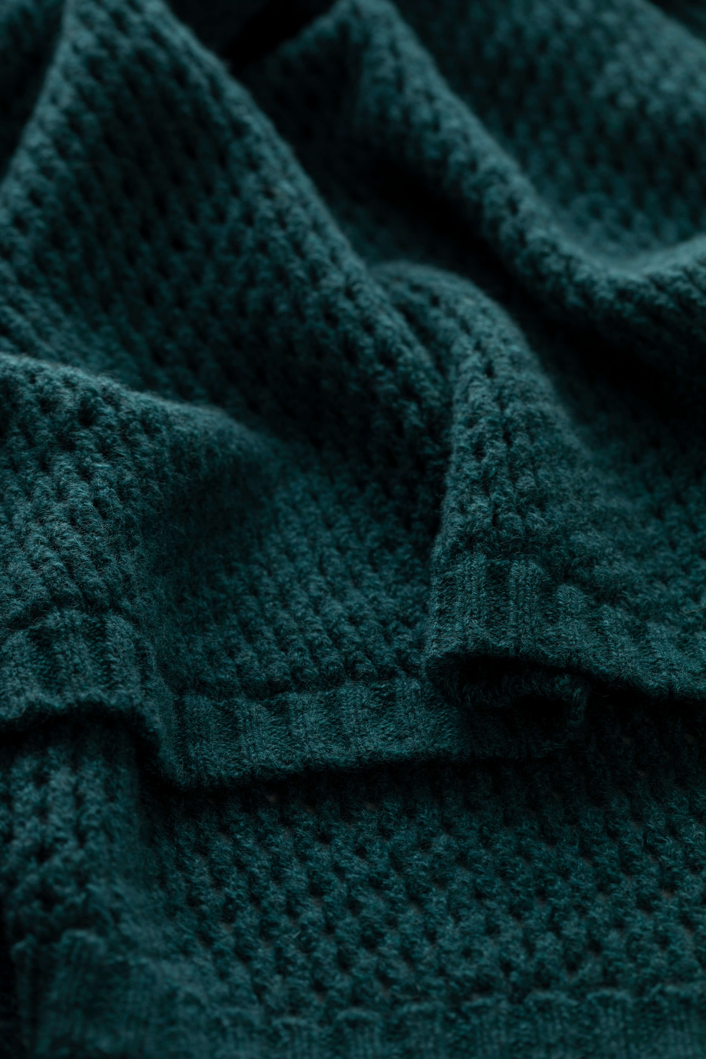 Crochet Green Cashmere Stole