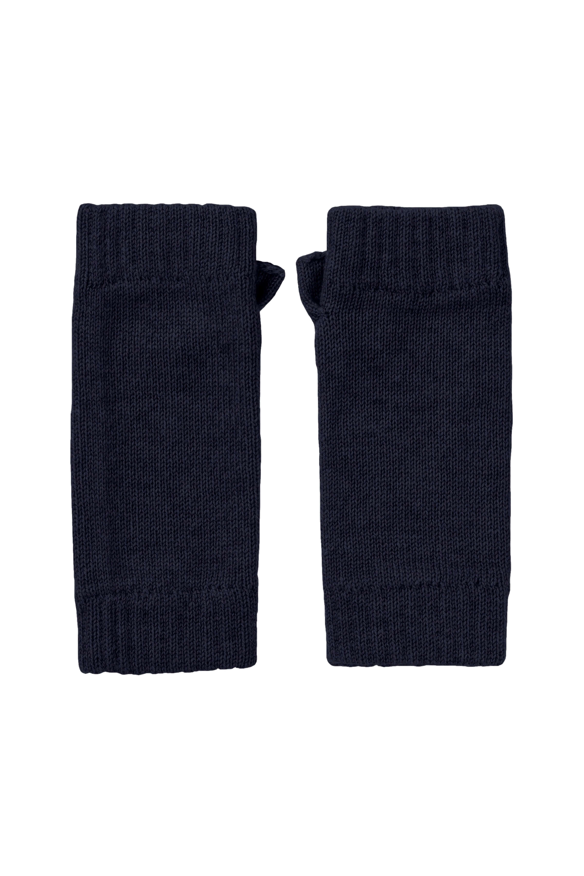 Navy Cashmere Wrist Warmers