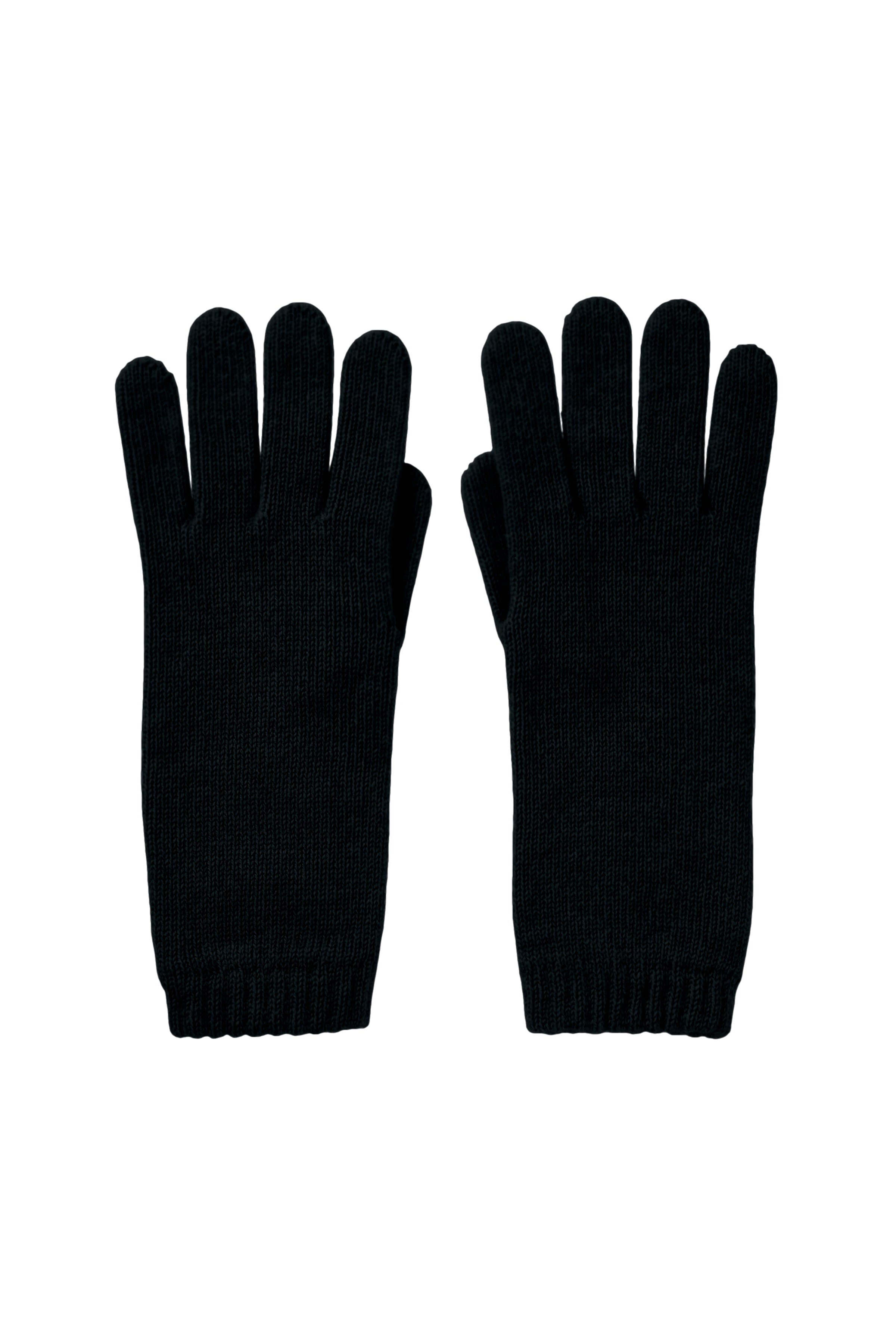 Women's Cashmere Black Gloves