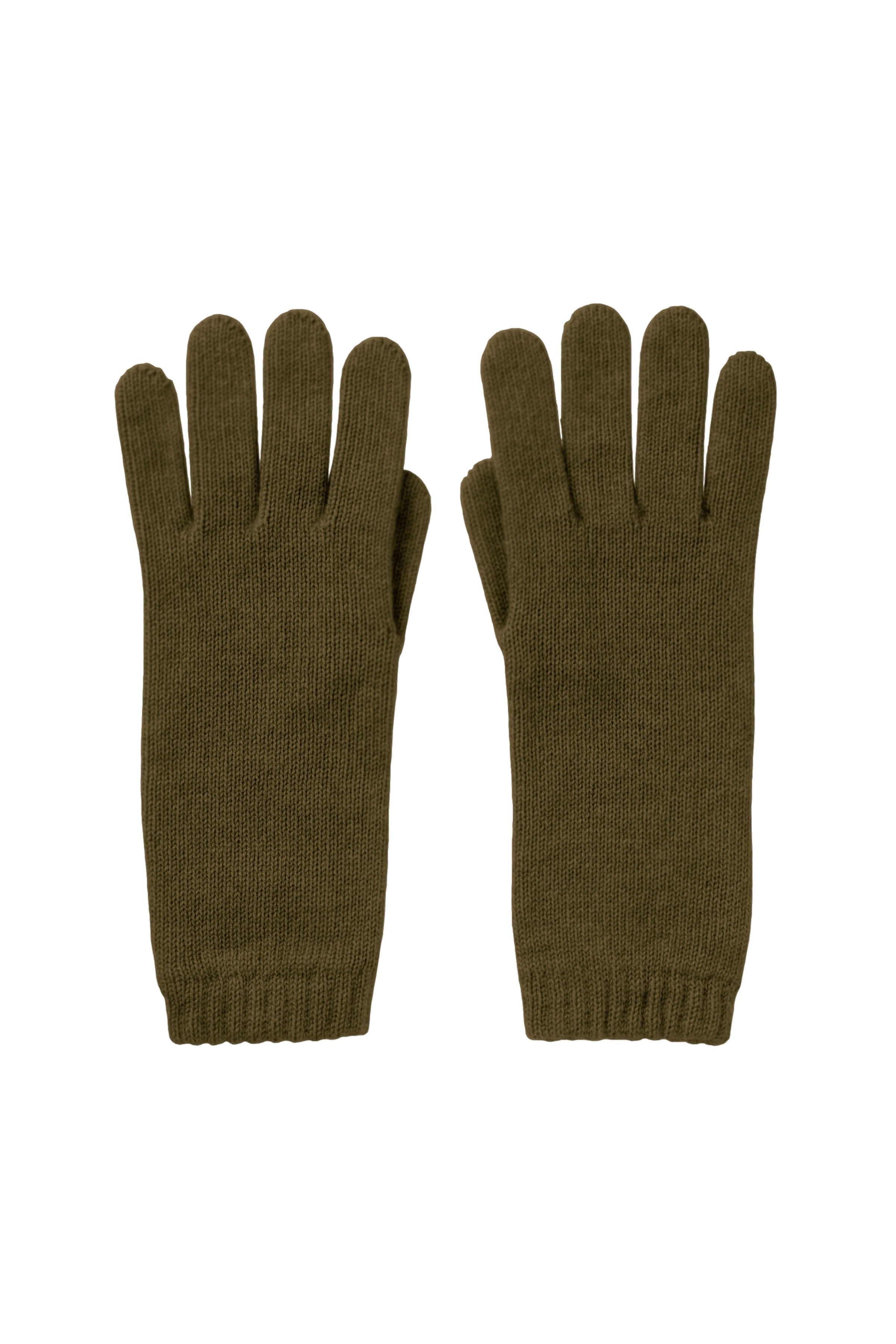 Women's Cashmere Olive Green Gloves