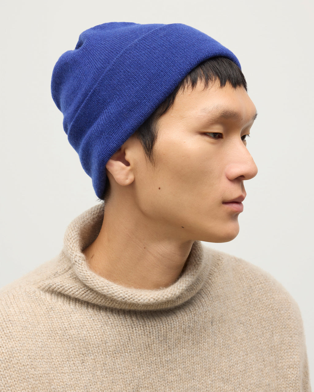 Braemar Blue Cashmere Beanie