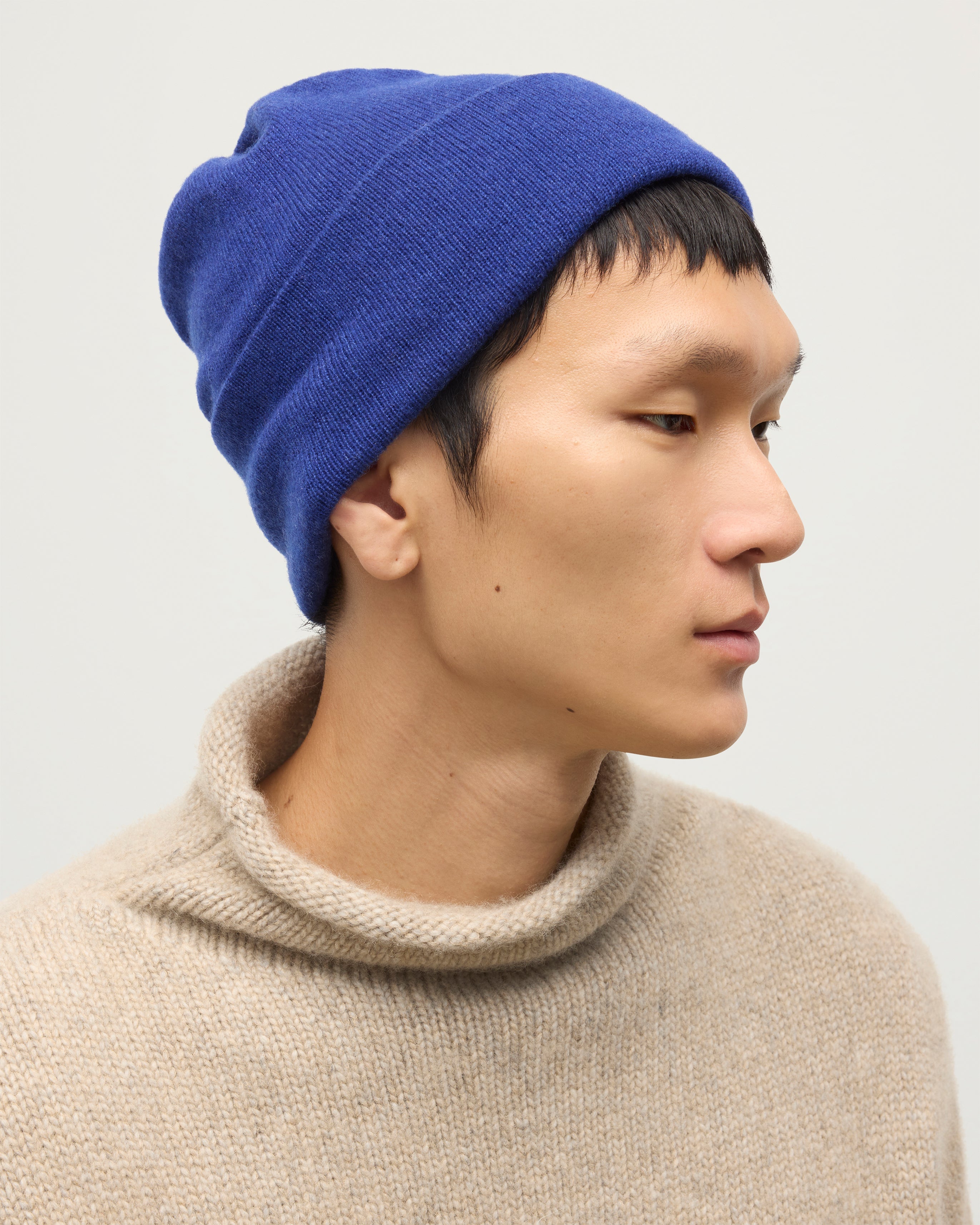 Braemar Blue Cashmere Beanie
